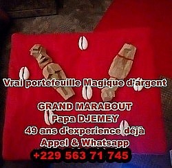 Le vrai portefeuille Magique d'argent sans conséquences sur la vie du bénéficiaire et de ses proches CONTACT TELEPHONE WHATSAPP  +229 563 71 745 E-MAIL : maitredjemey@gmail.com